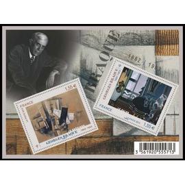 Georges Braque artiste peintre et sculpteur : "le guéridon" et "le salon" feuillet 4800 année 2013 n° 4800 yvert et tellier luxe