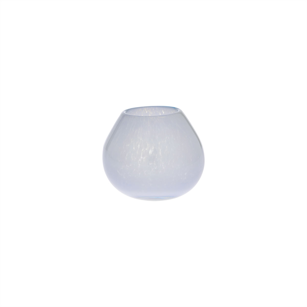 Vase bleu en verre Ø11xH9cm