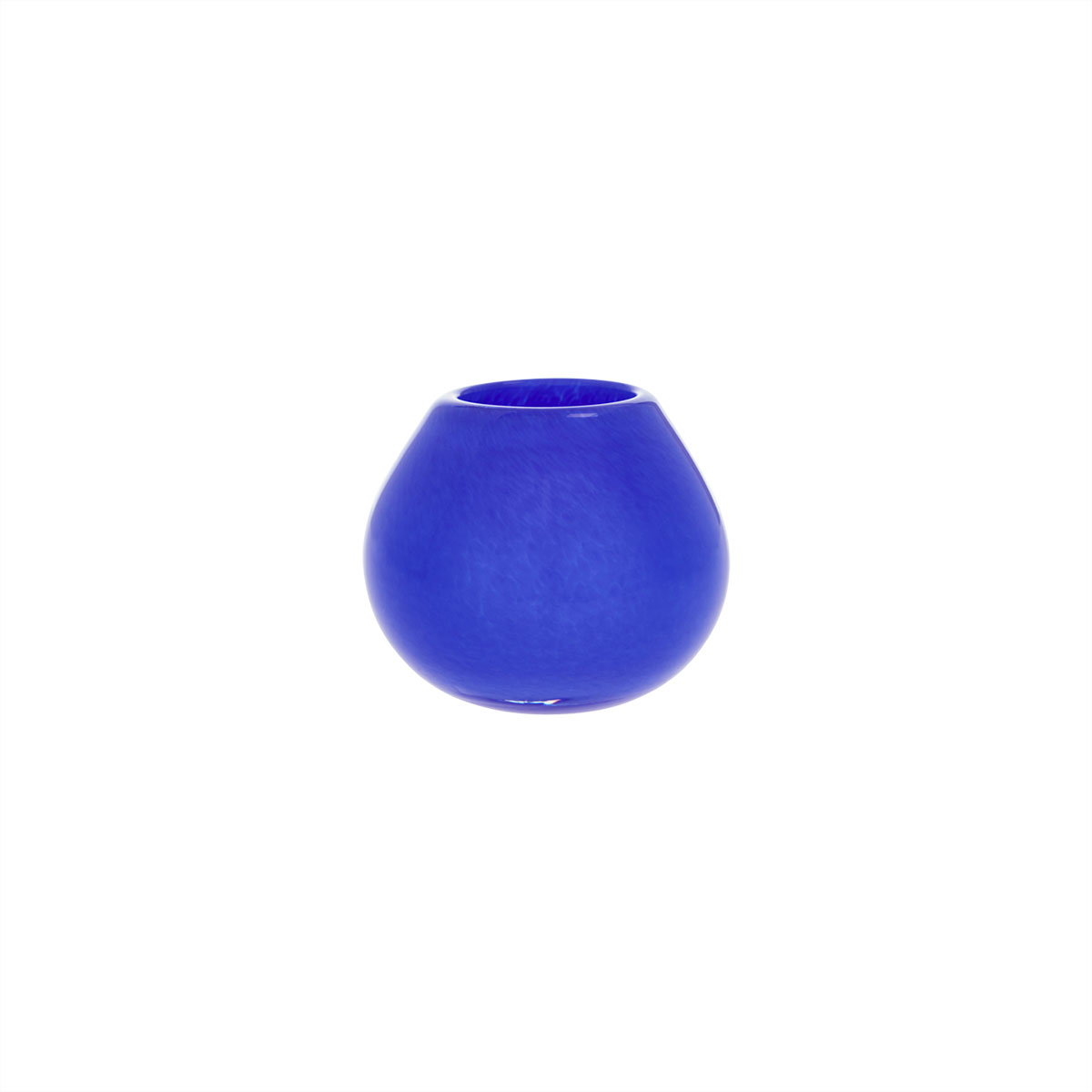 Bol bleu en verre Ø11xH9cm