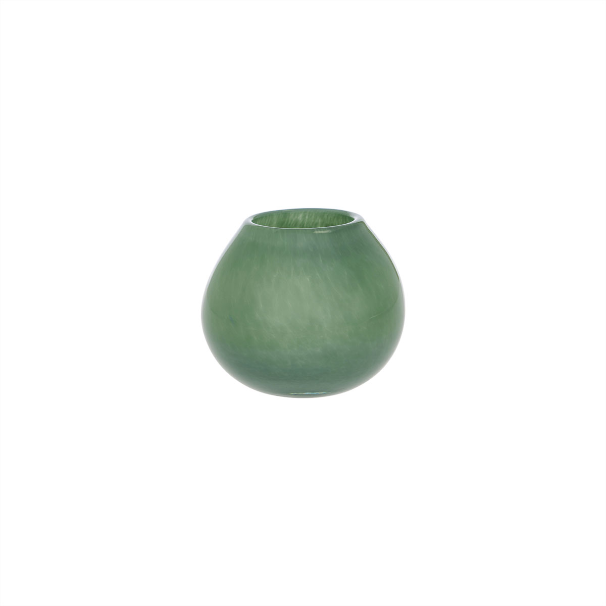 Vase vert en verre Ø11xH9cm