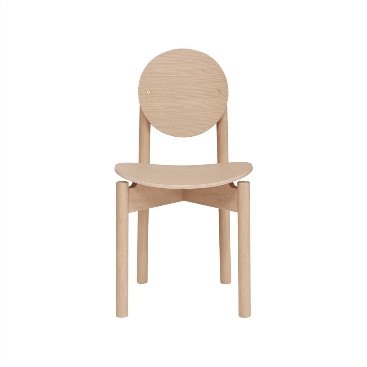 Chaise beige en bois H84x46,5x44,6cm