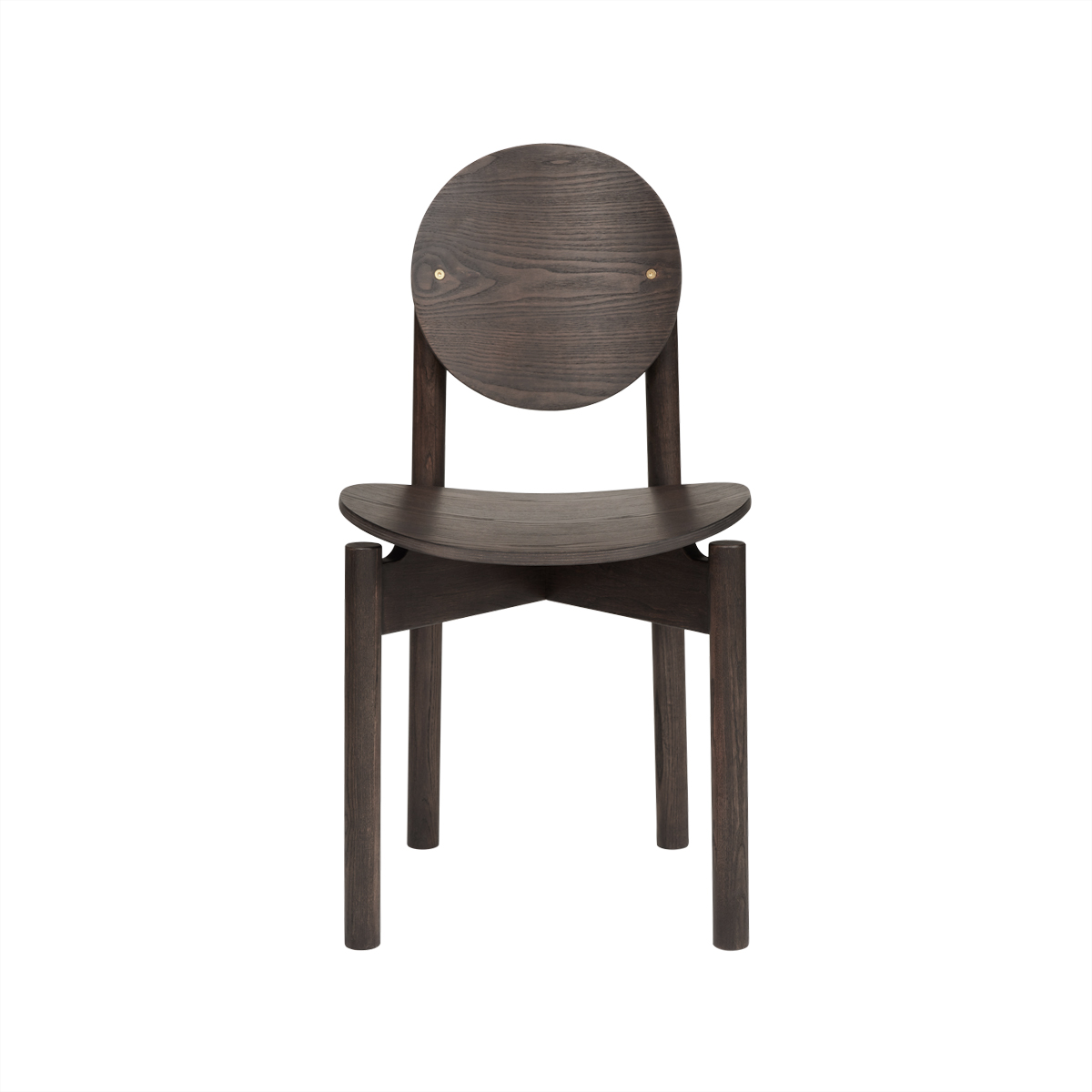 Chaise marron en bois H84x46,5x44,6cm