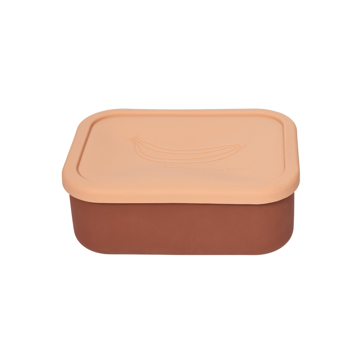 Boîte à déjeuner marron en silicone H7x19,5x14,7cm