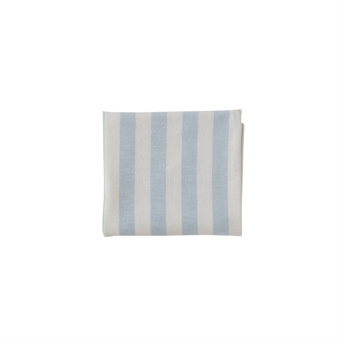 Nappe rayée bleu en coton organique H200x140cm