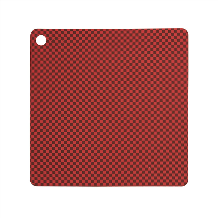 Sets de table rouge en silicone H38x38cm