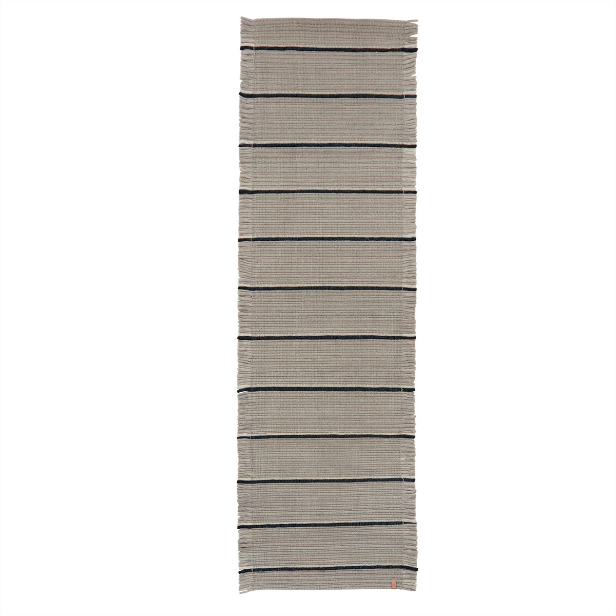 Tapis gris en laine 250x75cm