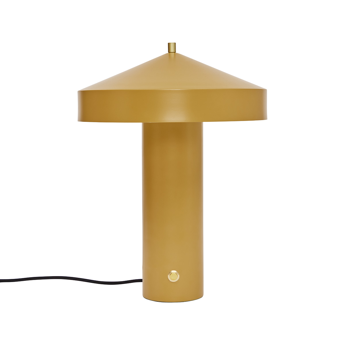 Lampe jaune en métal Ø30xH41cm