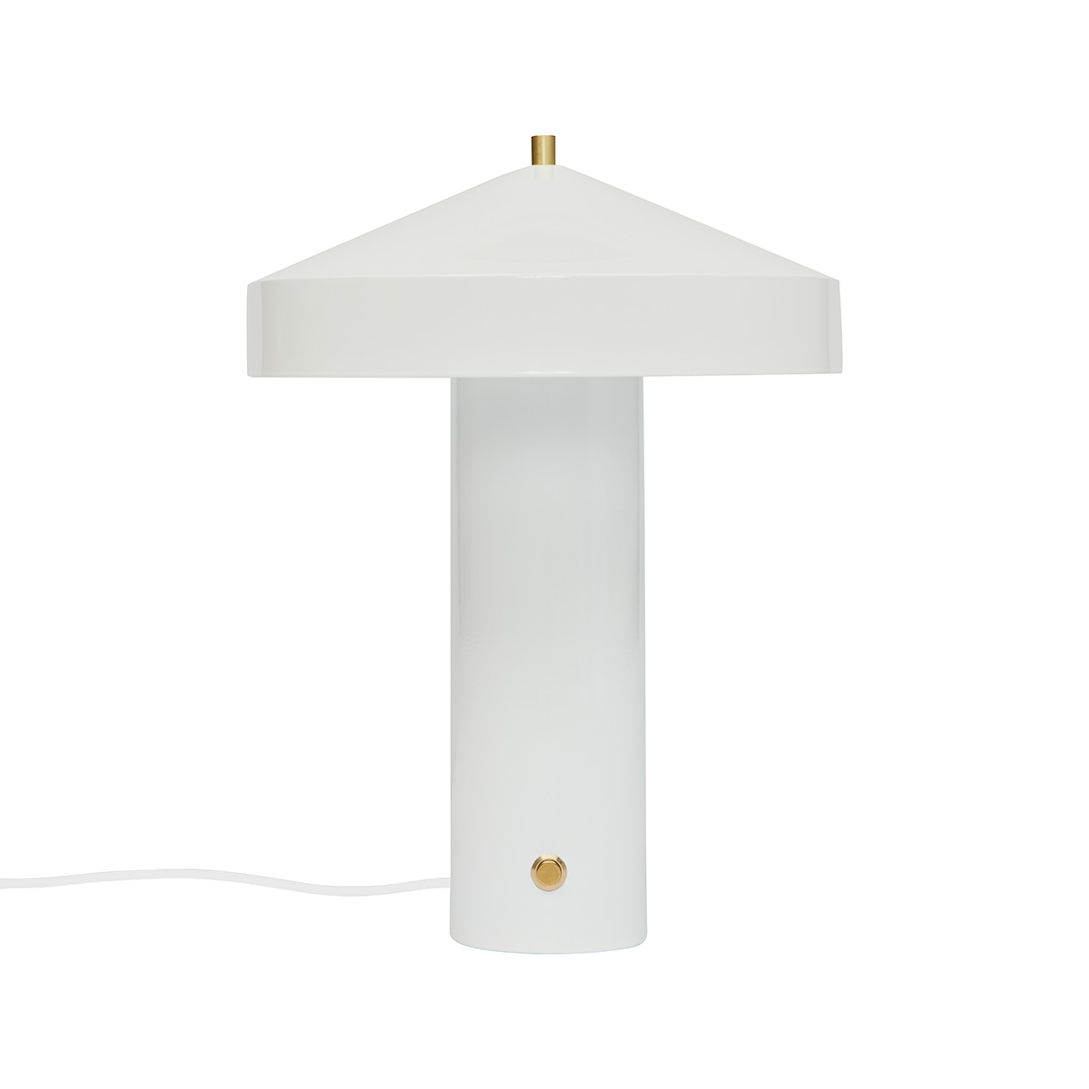 Lampe blanc en métal Ø30xH41cm