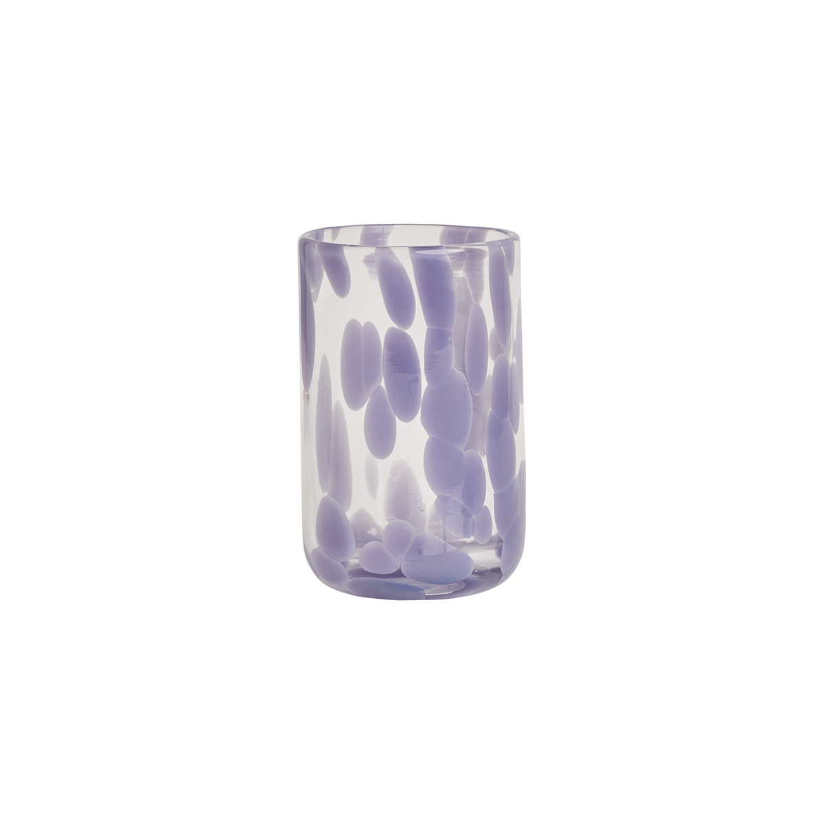 Vase violet en verre Ø6,8xH10,5cm