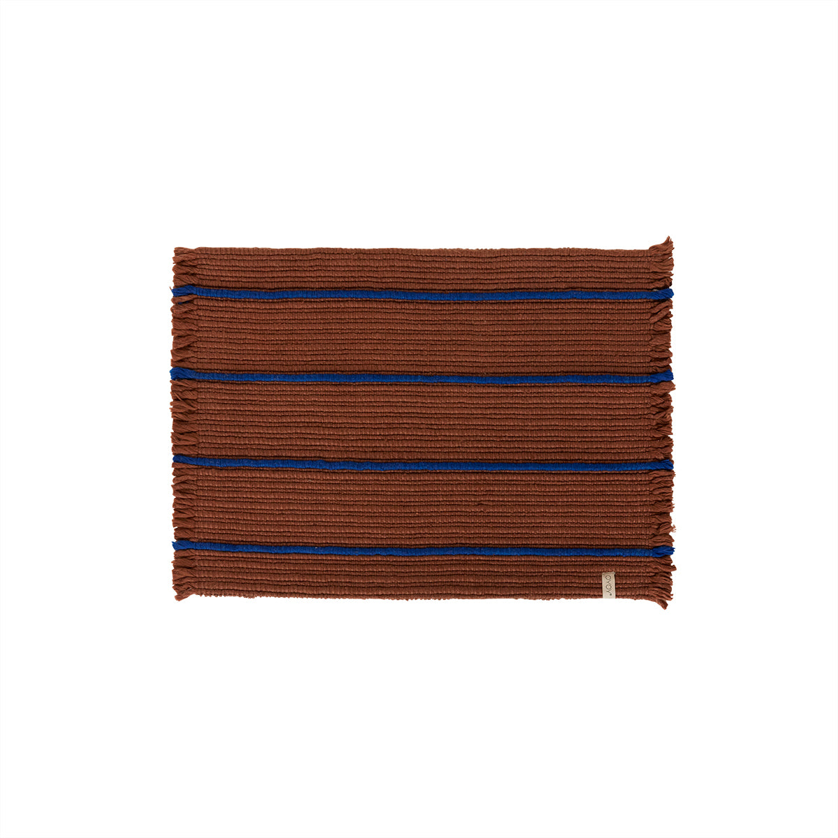 Tapis d´entrée marron en polyester recyclé 76x52cm