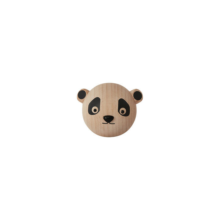 Crochet Panda en bois H4,5x5,5x5,5cm